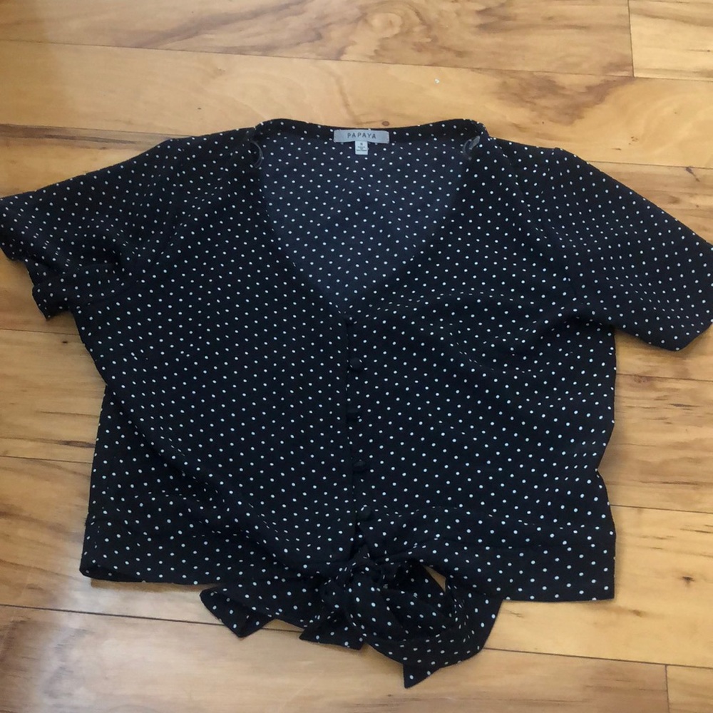 Papaya cropped shirt